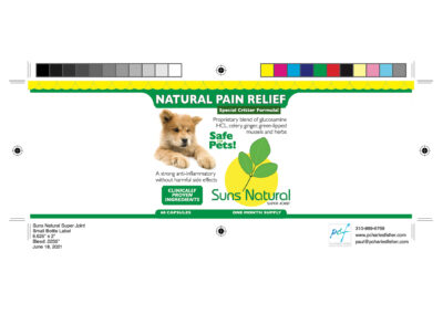 Suns Natural Pet Formula Label