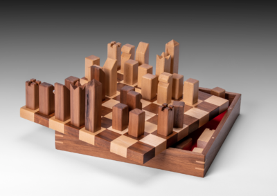 Chess Board with Storage | American Black Walnut & Maple