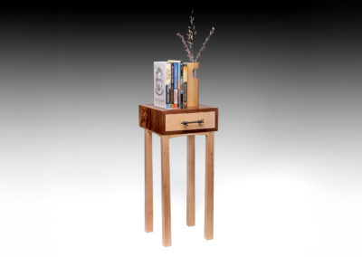 Tall Single-drawer Table | Black Walnut & Maple
